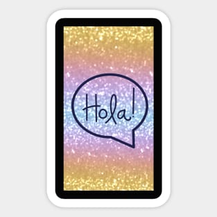 Hola Bling iPhone cover. Sticker